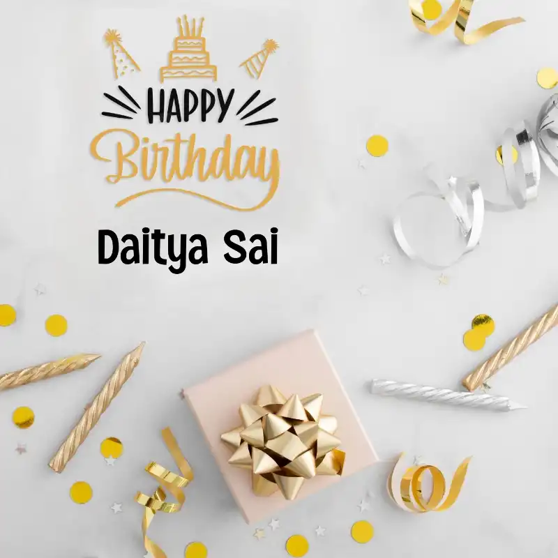Happy Birthday Daitya Sai Golden Assortment Card